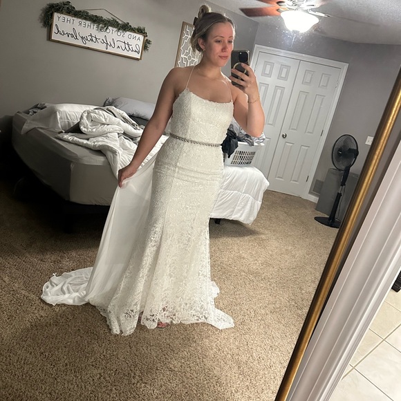 Lulus Luxe Bridal Remarkable Moment Dress Size 6 - Picture 2 of 7